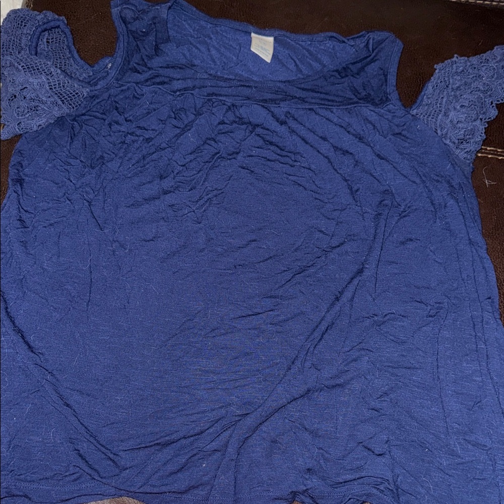 Arizona Jean Company Blue Lace Women's Blouse